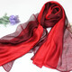 Solid Gradient Silk Scarf Thin Shawls And Wrap Long