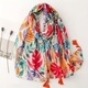 designer brand women scarf bohemia print lady shawls cotton feeling soft oversize hijabs neck headband tassel foulard