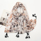 Soft Linen Cotton Leopard Print Tassel Scarf Shawl