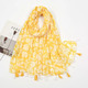 Soft Linen Cotton Leopard Print Tassel Scarf Shawl