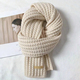 Thick Knitted Cashmere Scarf For Women Winter Warm Korean Style Neck Tie Bandana