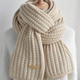 Thick Knitted Cashmere Scarf For Women Winter Warm Korean Style Neck Tie Bandana