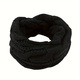 Solid Color Plush Knit Scarf With Wireless Ring