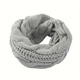 Solid Color Plush Knit Scarf With Wireless Ring