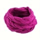 Solid Color Plush Knit Scarf With Wireless Ring
