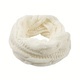 Solid Color Plush Knit Scarf With Wireless Ring