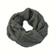 Solid Color Plush Knit Scarf With Wireless Ring
