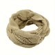 Solid Color Plush Knit Scarf With Wireless Ring