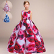Elegant Flower Girl Dress With Christmas Costume Party Wedding Princess Gown