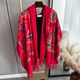 Embroidered Cashmere Pashmina Shawl Wrap Poncho