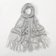 Bright Silk Sunscreen Shawl With Gold Silver Shiny Lace Tassel
