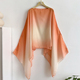 spring and summer women plain colour travel ethnic style shawl cotton linen feel thin type sunscreen beach towel split shawl