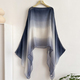 spring and summer women plain colour travel ethnic style shawl cotton linen feel thin type sunscreen beach towel split shawl
