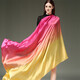 Gradient Silk Scarf For Women Long Shawls And Wraps