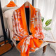 Classic Silk Scarf Large Fashion Print Beach Hijab Shawl