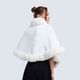 Faux Fur Collar Plush Shawl Cardigan Cape Coat