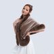 Faux Fur Collar Plush Shawl Cardigan Cape Coat