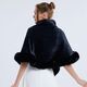 Faux Fur Collar Plush Shawl Cardigan Cape Coat