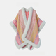 women's fur coat cape poncho wool warm fashion striped knitted shawl cloak with fur trim luxury faux fur poncho cape cardigan