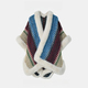 women's fur coat cape poncho wool warm fashion striped knitted shawl cloak with fur trim luxury faux fur poncho cape cardigan