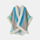 women's fur coat cape poncho wool warm fashion striped knitted shawl cloak with fur trim luxury faux fur poncho cape cardigan
