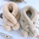 fur rabbit plush thick warm scarf autumn and winter new fashion solid color fur ball cross student children clothes accessories