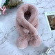 fur rabbit plush thick warm scarf autumn and winter new fashion solid color fur ball cross student children clothes accessories