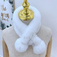 fur rabbit plush thick warm scarf autumn and winter new fashion solid color fur ball cross student children clothes accessories