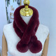 fur rabbit plush thick warm scarf autumn and winter new fashion solid color fur ball cross student children clothes accessories