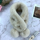 fur rabbit plush thick warm scarf autumn and winter new fashion solid color fur ball cross student children clothes accessories