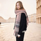 Streifen Kaschmirschal Damen Quaste Plaid Schal neu Winter warm Decke Schals dick Pashmina weich Hijab Wickel Echarpe Schal
