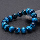 minimalist blue tiger eye stone beaded bracelet natural stone round beads bracelet for daily decoration