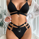 Fancy Wireless Bra Set With Ring Details For Women