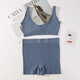Seamless V-Neck Wireless Bra And Shorts Set