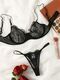 See Through Lingerie Set 2Pcs Bra And Panty Women Underwear