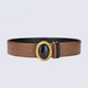 new double-sided leather belt for women simple solid-coloured gemstone inlaid casual versatile clothing accessories wide belt