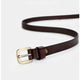 Women’S Leather Belt With Golden Buckle – Black Dress & Jean Waistband