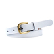 Women’S Leather Belt With Golden Buckle – Black Dress & Jean Waistband