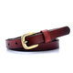 Women’S Leather Belt With Golden Buckle – Black Dress & Jean Waistband