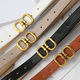 Faux Leather Belt With Metal Buckle For Women