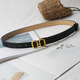 Faux Leather Belt With Metal Buckle For Women