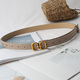 Faux Leather Belt With Metal Buckle For Women