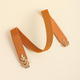 Women's Elastic Waist Belt With Metal Leaf Buckle