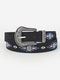 Western Buckle Embroidered Strap Jeans Belt