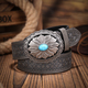 Decorative Printed Carved Denim Waistband Belt