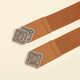 Women's Elastic Wide Belt With Golden Buckle For Dress And Overcoat