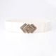 Women's Elastic Wide Belt With Golden Buckle For Dress And Overcoat