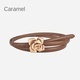 Fashion Rose Girdling Belt With Alloy Buckle For Women