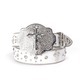 neutral waistband, fashionable rhinestone waistband, western denim with diamond inlay design, leather waistband, jeans