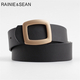 Vintage Buckle Women's Belt For Trousers Red Pu Leather Ladies Fashion Belt